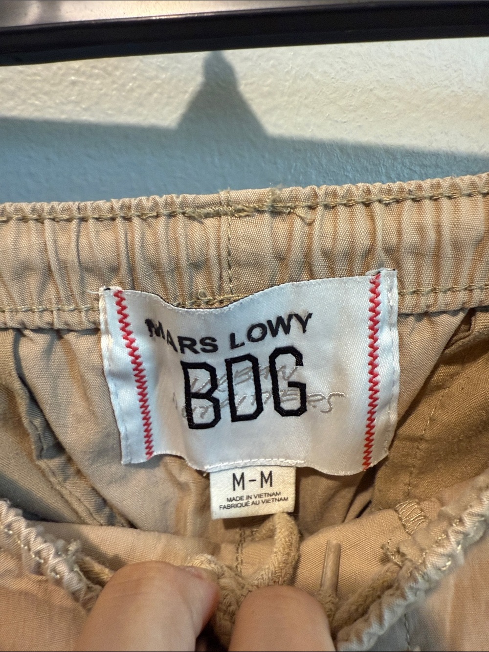 Mars Lowy BDG Medium Tan Cargo Shorts with Elastic Drawstring Waist - Picture 2 of 10